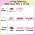 9ft Rainbow Tutu Tulle Table Skirt for Rectangle Round Tables Chiffon Table Cloth for Birthday Party Decorations Baby Shower Parties Ruffle Table Skirting - Image 5