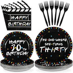 Grencian 96 Pcs iFriends Themed 30th Birthday Party Decorations, Serves 24 by Grencian