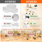 8 Pcs Clear Acrylic Buffet Risers with Mini Sign and Maker,Buffet Risers and Stands Clear Food Display Risers for Buffet Table Party Catering Dessert Cupcake Collectibles (8" 7" 6" 5" 5" 4" 4" 3") - Image 3