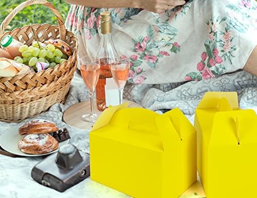 HUAPRINT Treat Gift Boxes, 30 Pack, Yellow, 9.45x5x5 IN - Image 6
