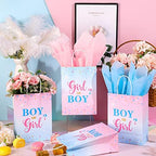 Tinlade 30 Set Gender Reveal Party Gift Bags with Tissue Paper Baby Shower Party Gender Reveal Paper Bags with Handles - Image 3