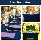 Fixwal 6 Pack 6FT Navy Blue Tablecloth Rectangle Spandex Table Cover - Image 7
