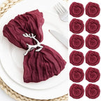 60 Pack Burgundy Cheesecloth Napkins Washable 21x21 Inches Burgundy Cloth Napkins Set of 60 Dinner Table Napkins for Wedding Bridal Baby Shower Rustic Boho Cotton Gauze Summer Party Table Decor by FoliafeelHome