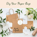 GSSUSA Brown Paper Bags 5.25x3.75x8 600Pcs, Gift Bags with Handles Bulk for Small Business - Image 5
