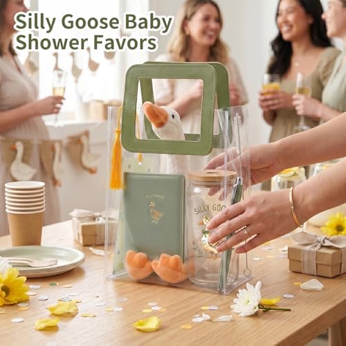 6 Sets Silly Goose Baby Shower Prizes for Game Winners Baby Shower Favors Gifts Including Fabric Goose Figurines Cups Notebooks Pens Bookmarks Ribbons Gift Bags - Image 5