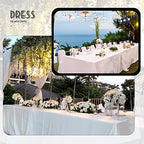 6 Pack Tablecloth 90 x 156 inch Polyester Table Cloth for 8 Foot Rectangle Tables,Stain and Wrinkle Resistant Washable Fabric Table Covers Polyester White Table Clothes for Wedding,Party,Banquet - Image 6