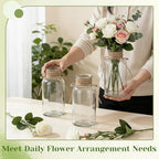 Mason Jar Glass Vases 12 Pack, Clear Flower Vase for Centerpieces - Image 4