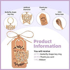 24Pcs Butterfly Keychain Party Favors Butterfly Design Key Chain for Bridal Shower Butterfly Shaped Keychains for Guests Wedding Favor Party Baby Shower Souvenir Supplies and Decorations - Image 3