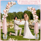 RELBRO Half Arch Balloon Backdrop Stand with Base, 7.2 x 5.9 Feet, Gold - Image 4