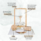 Wedding Guest Book Alternative Drop Box - Personalized Wooden Frame Crown - Image 5