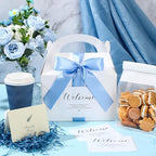 Maitys 24 Set Welcome Boxes for Wedding Guests 9x6x6 Gable Boxes Light Blue - Image 5