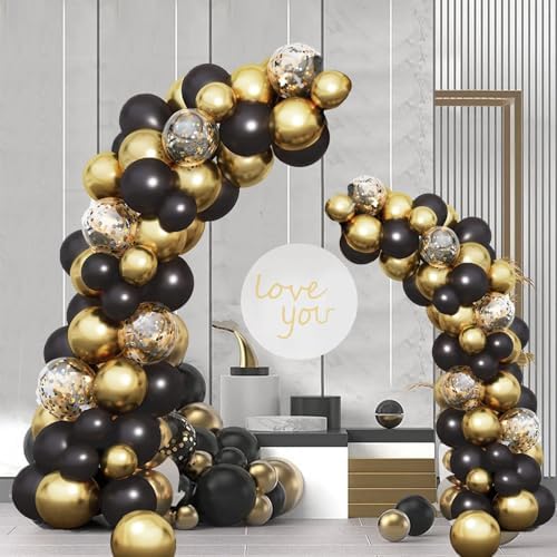 Metal Wedding Arch Stand,Set of 2 Gold Curved Top Arch Backdrop Stand Wedding Arches for Ceremony Birthday Anniversary Baby Shower Floral Stand Background Decoration (Black,7.8FT & 6.7FT) - Image 5