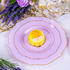 Liacere 350PCS Purple Plastic Plates - Disposable Lavender Plates 50guest Plastic Dinnerware include 100Light purple Plates,50Pack Pre Rolled Napkins Silverware 50Cups for Wedding & Party - Image 5
