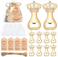 30Set Crown Bottle Openers Wedding Favors for Guests with Organza Bags Thank You Tags and Burlap Twine, Baby Shower and Birthday Decorations Bridal Souvenirs Return Gifts by Unknown