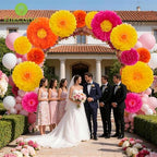 Alecono 9 Pcs Giant Paper Flowers Decorations for Wall (24", 20", 14") - Image 4