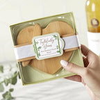 Kate Aspen 12PCS Tastefully Yours Heart Shaped Bamboo Cheese Board, Miniature Cutting Board, Favors Decorations Guest Gifts for Wedding, Bachelorette, Bridal Shower & More - Image 2
