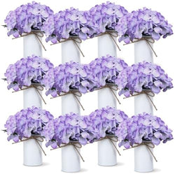 Zeyune Purple 12 Sets Flower Table Centerpieces, Artificial Hydrangeas by Zeyune