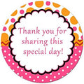 40 Stickers Blue Orange Polka Dots Thank You Party Favor Label Baby Shower Birthday Gift Label by Unknown