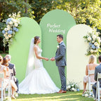 Green Arch Backdrop Cover 3 Set-4FT, 5FT, 6FT Spandex Fitted Wedding Arch Stand Covers for Baby Shower Birthday Party Wedding Ceremony Photo Balloon Arch Stand Background Decorations - Image 3