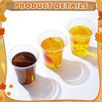 120 Pack Fall Disposable Cups 12oz Plastic Pumpkin Maple Cups for autumn - Image 4