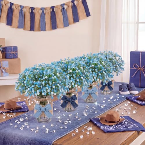 Daifunli 6 Sets Blue Jean Baby Shower Centerpieces for Table - Image 6