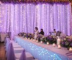 Lavender Tulle Photo Backdrop Curtain with Lights String for Parties Wedding Bridal Shower Sheer Lavender Curtain Backdrop for Birthday Party Baby Shower Photo Booth Photography 20ft x 8ft - Image 6