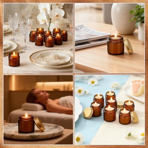 24 Pcs 4 Oz Mini Soy Wax Candles, Coffee Scented Aromatherapy Candles Bulk Set, Stress Relief Relaxation Candle, Ideal for Wedding Birthday Party Favors, Gifts and Home Decor - Image 5