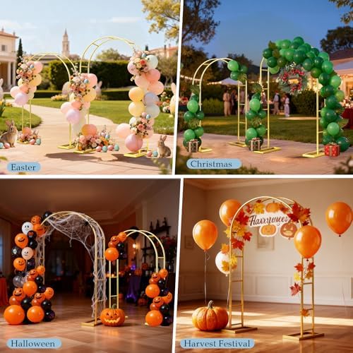 7.2FT 6FT Wedding Arch Backdrop Stand Set of 2, Balloon Arch kit - Image 6