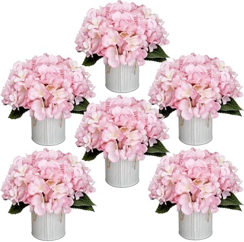 Pink Flower Table Centerpieces - Set of 6 by DIYDOFUN