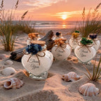 Wedding Favor Guest Bulk, Set of Heart Glass Candle Party with Custom Sticker and Dried Flowers Bridal Party, Baby Shower Gifts (Pink, Set of 50) - Image 4