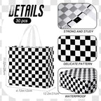 Abbylike 30 Pcs Checkered Racing Gift Bags Bulk, Large Reusable Tote Bags - Image 2