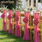 NUPTIO Flower Ball for Table Centerpieces: Hot Pink Artificial Rose - Image 2