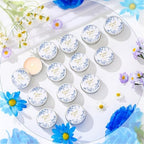 MTLEE 50 Pcs Blue Floral Wedding Candles Gift Favors for Guests 1 Oz - Image 2