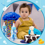 Tessco for you 4 Pcs 11in Jumbo Baby Bottle Bank Baby Shower, Blue - Image 4