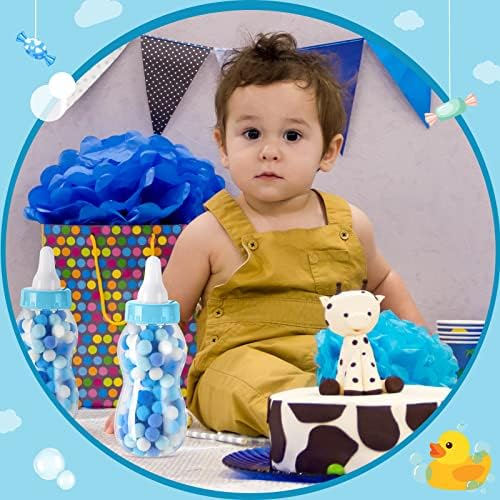 Tessco for you 4 Pcs 11in Jumbo Baby Bottle Bank Baby Shower, Blue - Image 4
