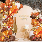 2 Set Fall Balloon Arch Kit Adjustable Fall Column Stand Thanksgiving Balloon Towers with Pinecone Maple Leaves Balloons for Thanksgiving Autumn Harvest Baby Shower Birthday Party Decoration - Image 7