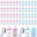Tondiamo 48 Pcs Blue Pink Baby Shower Mini Bottle Favors 1. 5 x 3. 5 Inch Baby Shower Candy Jar Mini Milk Bottle Party Favor Fillable Gift Boxes for Birthday Party Decorations by Tondiamo