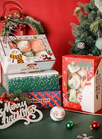 qiqee Christmas 6 Cupcake Boxes with Window 30 Packs Cupcake Box 9.4x6.1x3 inch Bakery Boxes For Cupcakes Carrier, Cupcake Containers - Image 7