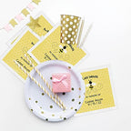 Baby Bee Personalized Baby Shower Beverage Napkins / 100 Custom Cocktail Napkins/Adorable Honey Bee Napkin Design/Surprise Baby Shower Party Supplies - Image 3