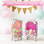 LemonRoad 60 Pcs Mini Empty Suitcase Box with Plush Keychain, 2 Pink - Image 6