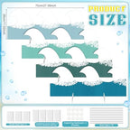 4 Pack Ocean Waves Cardboard Cutout Stand up 27 Inch Ocean Beach Theme Party Decoration Wave Life Size Photo Props for Summer Party Under The Sea Home Decoration - Image 5