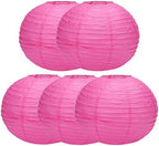Balagan Chinese Japanese Paper Lanterns 16-Inch 5 Packs (Pink, 16 inch) (BLG-220503) by Unknown