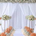 30x10ft White Backdrop Curtain for Wedding Parties Wrinkle Free Fabric White Drapes Backdrop Decoration for Baby Shower Birthday Photography Decoration 6 Panels, 5ft x 10ft - Image 4