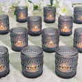 SUPMIND 24pcs Dark Blue Glass Votive Candle Holders Bulk for Wedding by SUPMIND