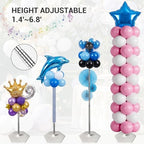 Adjustable Balloon Arch Stand Kit with Sturdy Hexagon Base - Image 2
