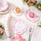 Newtay 250 Pcs Pink Bow Disposable Paper Plate Napkins - Image 5