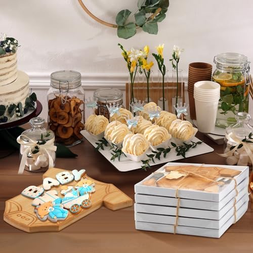 Ziliny 24 Set Baby Shower Prizes Clothing Cheese Board Gift Set,Bamboo - Image 6