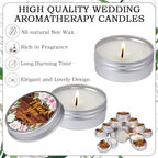 MTLEE 50 Pcs Wedding Candles Gift Favors for Guests 1 oz, Vintage - Image 5