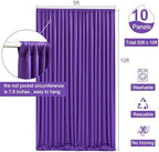 10 Panels Purple Backdrop Curtain for Parties Wedding Wrinkle Free Purple Photo Curtains Backdrop Drapes Fabric Decoration for Birthday Party Photography 50ft(W) x 10ft(H) - Image 5