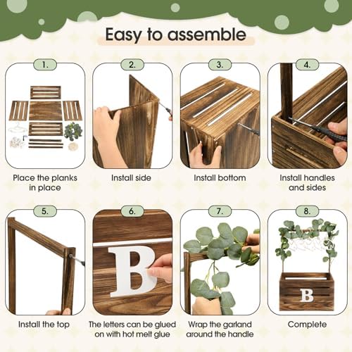 Barydat Wooden Baby Shower Crate Closet Set, Brown - Image 4